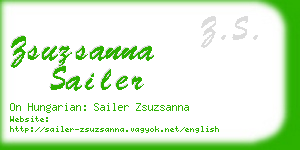 zsuzsanna sailer business card